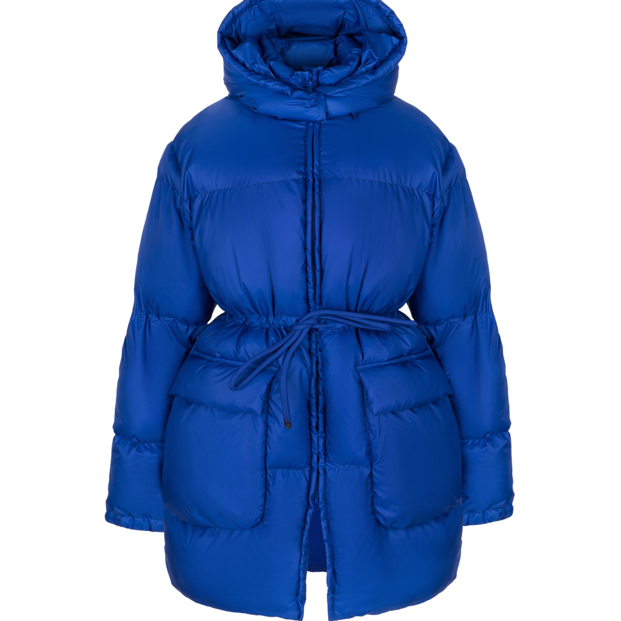 puffer jacket in dark blue color