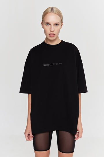 t-shirt "i would fuck me" in black color