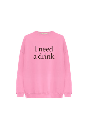 Sudadera I need a Drink en color burbuja