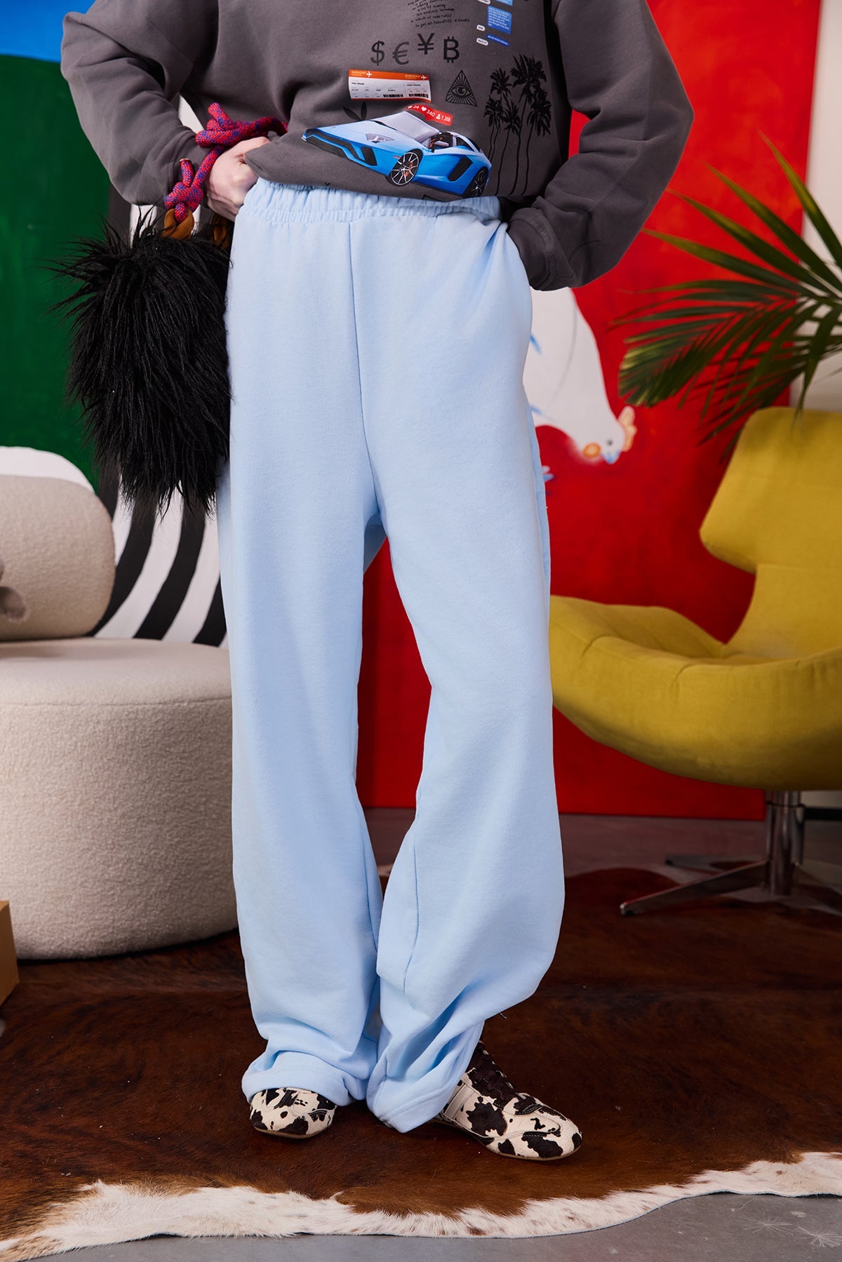 "real big" pants in blue