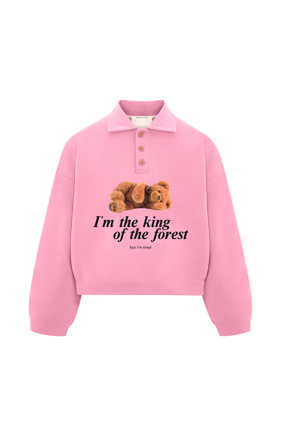 polo sweatshirt “king of forest” in bubble color
