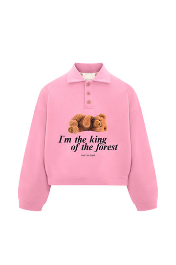polo sweatshirt “king of forest” in bubble color