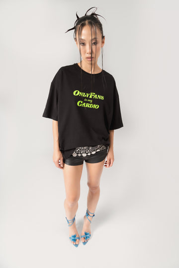 “cardio” t-shirt in black