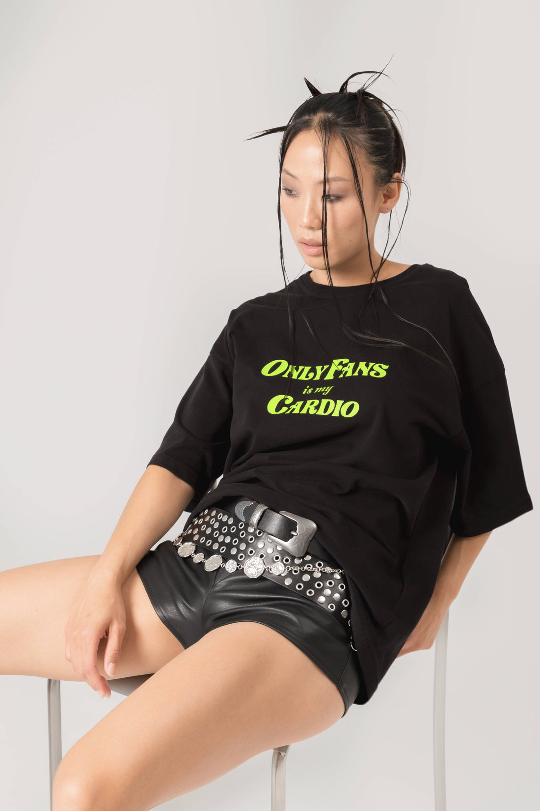 “cardio” t-shirt in black