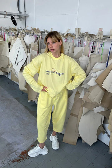 long sleeve butter in baby yellow