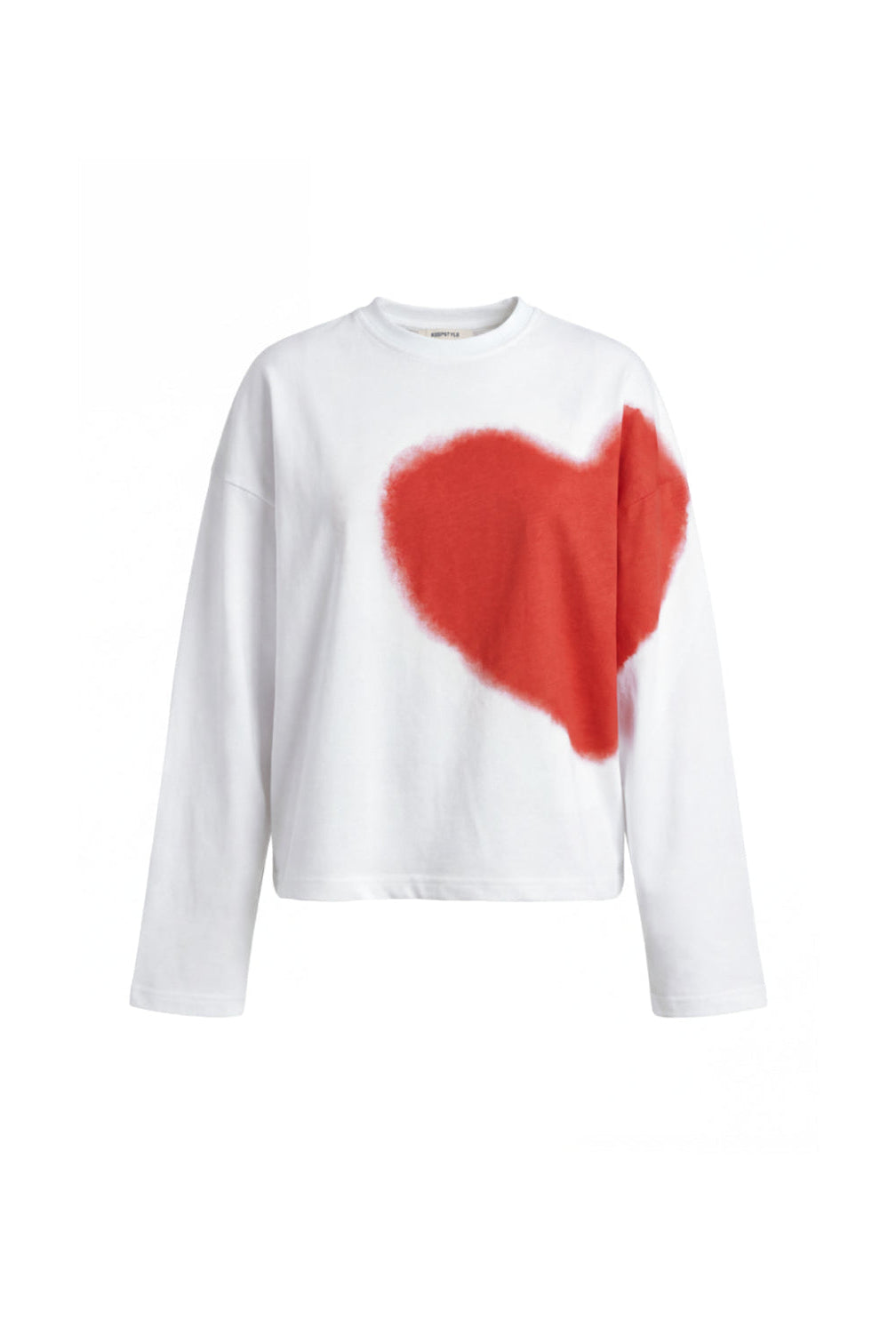 Corazón rojo de manga larga